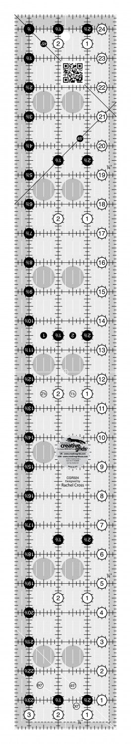 Creative Grids Quilt Ruler 3-1/2in x 24-1/2in