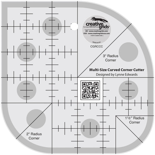 Creative Grids Curved Corner Cutter Quilt Ruler