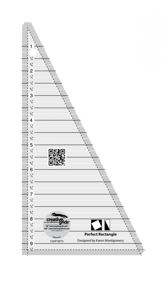 Creative Grids Perfect Rectangle Ruler 9-1/2in Quilt Ruler