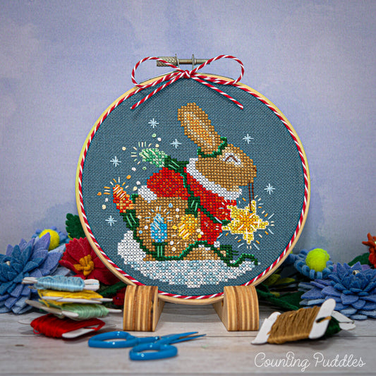 Rabbit's Bright Winter Night Ornament