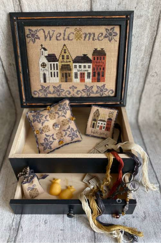 The Welcome Street Sewing Box & Pillow